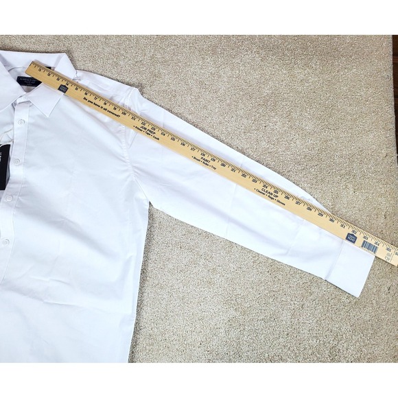 Alimens & Gentle Men's White  Button Up Shirt Large Long Sleeve NWTG - Picture 5 of 10